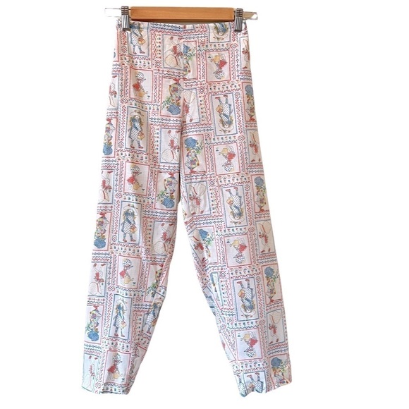 HOLLY HOBBIE Vintage 70’s 2 Piece Pajama Pant Set Size 10 - Picture 4 of 10